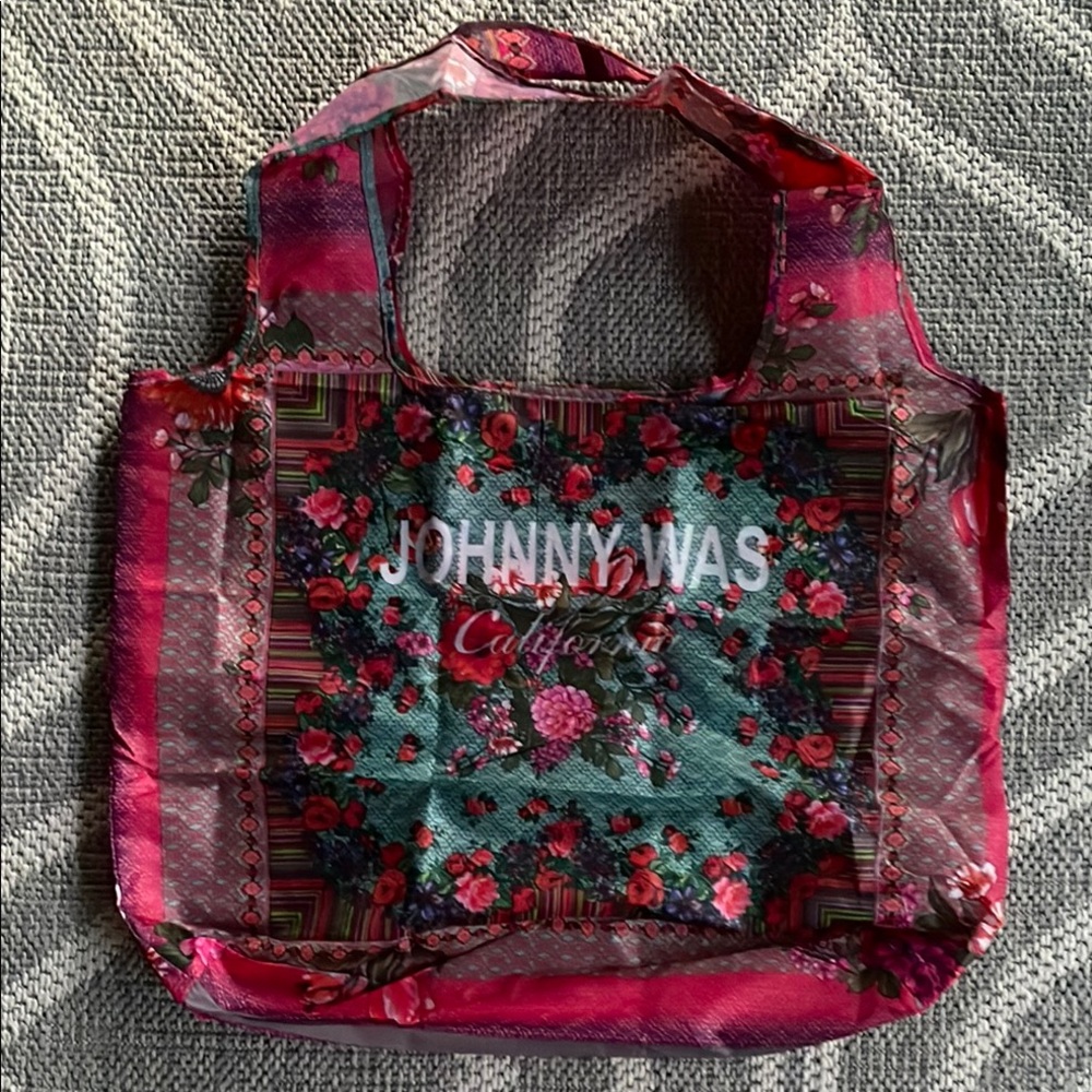 Johnny Was reusable tote shopping bag foldable